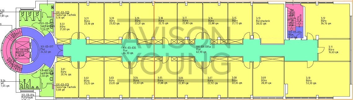 3. Obergeschoss mit ca. 703 m²