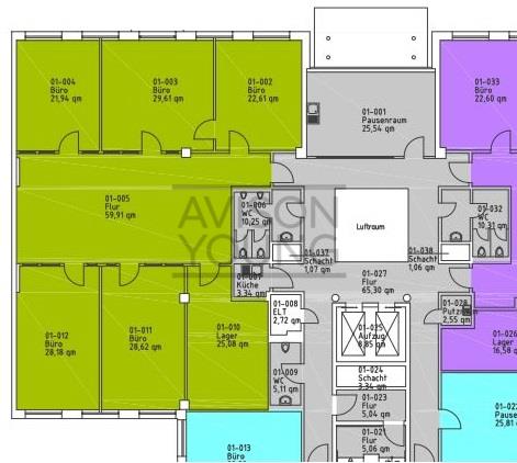 1. OG ca. 250,00 m²