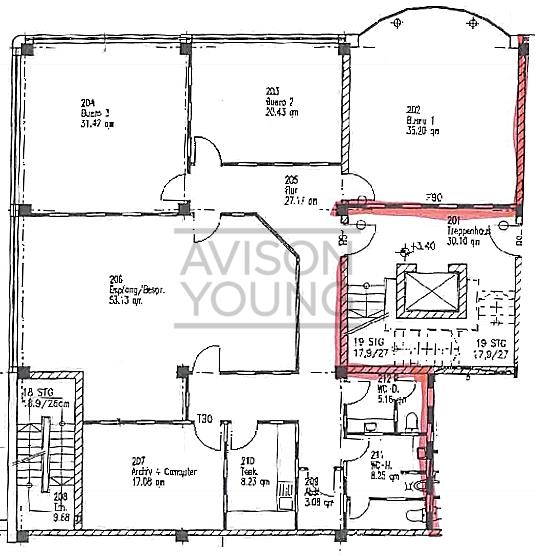 1. OG mit ca. 215 m²