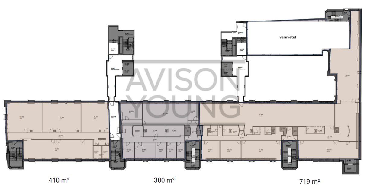Altbau 2. OG ca. 1.429,00 m²